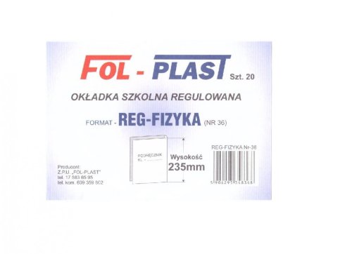 Okładka na podr regulowana NR 36 (20szt)