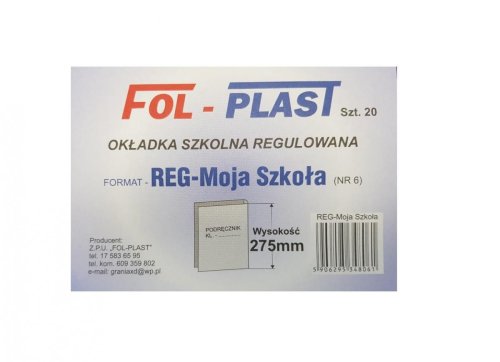 Okładka na podr regulowana NR 6 (20szt)