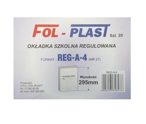 Okładka na podr A4 regulowana NR 27 (20szt)