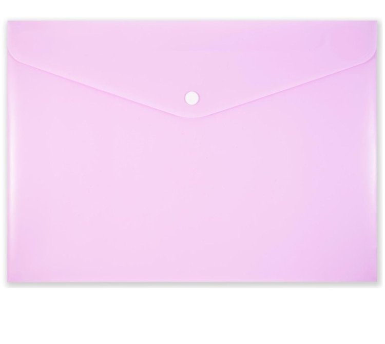 Koperta na zatrzask A4 PP-113 pastelowa różowa
