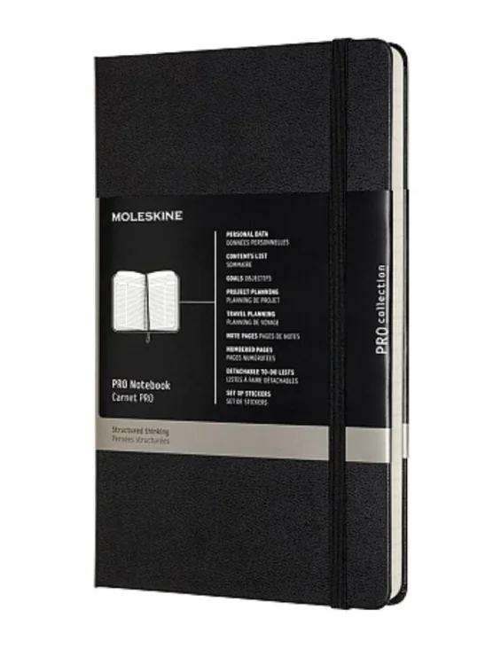 Notes Proffesional L 13x21 tw. czarny MOLESKINE