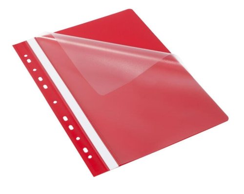 Skoroszyt Budget PP A4 z perf. Evo czerw. (25szt)