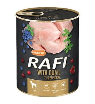 Karma Rafi dla psa przepiórka borówka żurawina 800g