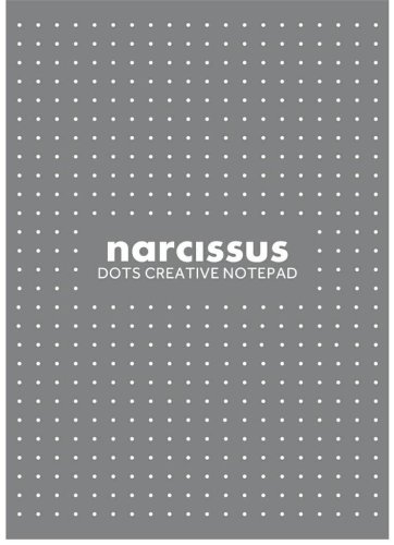 Blok A4/80K Narcisuss kropki szary (6szt)