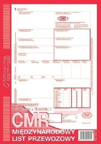 CMR Międzynarodowy list przewozowy 800-2