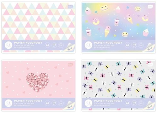 Zeszyt papierów kolorowych Pastel A4/10K (10szt)