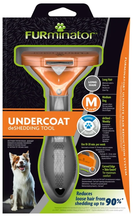 Furminator dla psów długowłosych - Medium