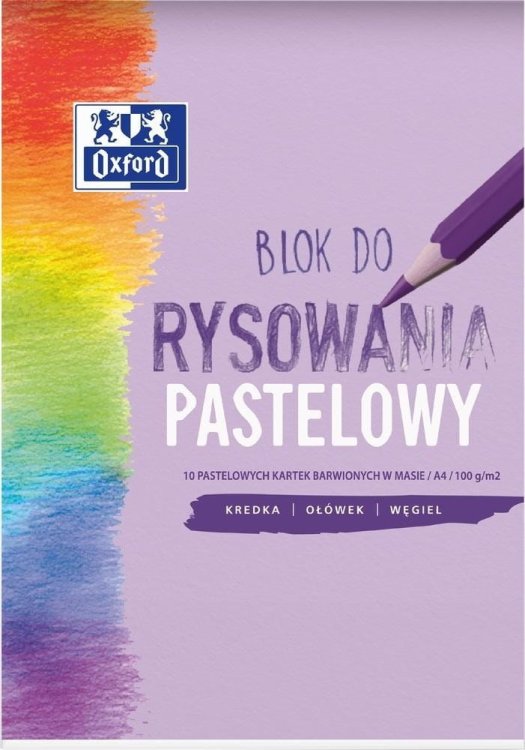 Blok rysunkowy A4/10K pastelowy (20szt) OXFORD