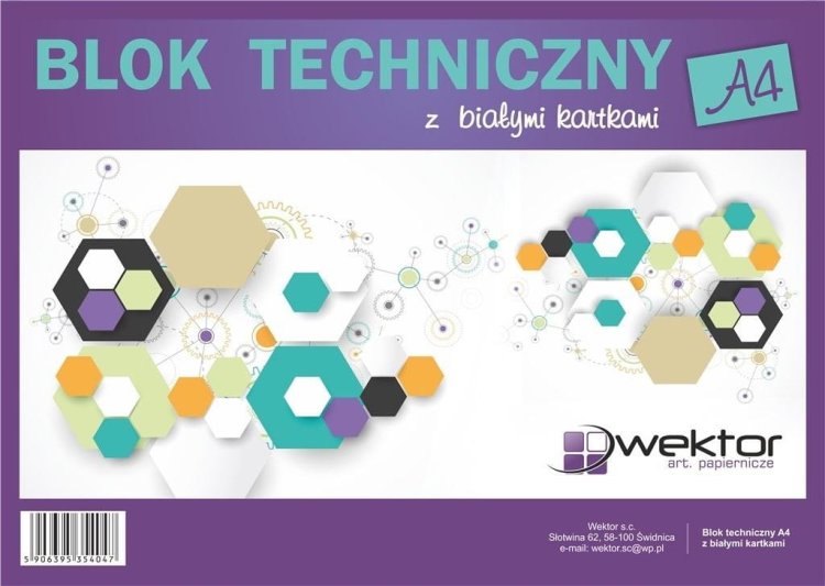 Blok techniczny  A4/10K biały (10szt)