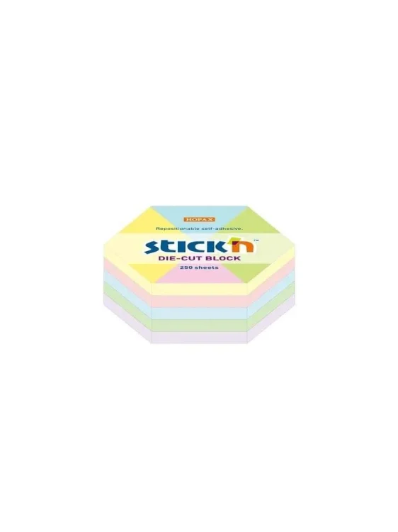 Notes sześciokąt 61x70mm pastel 250K STICK'N