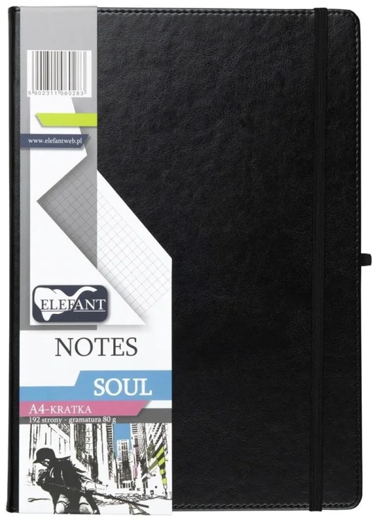 Notes A4 Soul kratka czarny