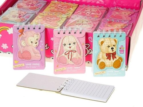 Notes skoroszyt zwierzak 10,5x7,5cm (48szt)