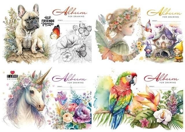 Blok rysunkowy A4/12K 100g/m2