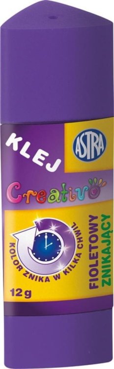 Klej Creativo znikający fioletowy 12g (12szt)ASTRA