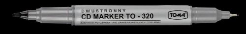 Marker do CD dwustronny czarny (25szt) TOMA