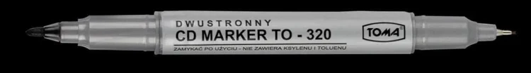 Marker do CD dwustronny czarny (25szt) TOMA