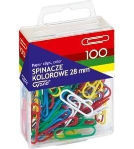 Spinacze kolorowe 100szt GRAND