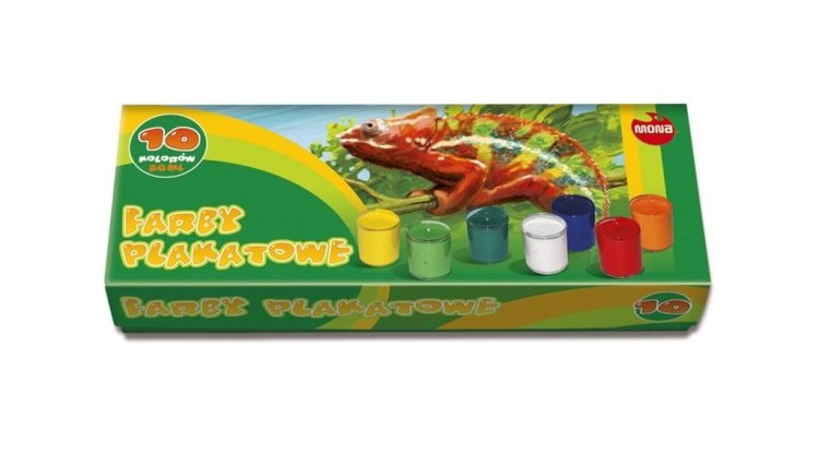Farby plakatowe 10 kolorów 20ml MONA