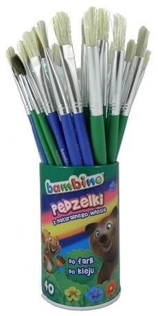 Pędzelki w kubku (40szt) BAMBINO
