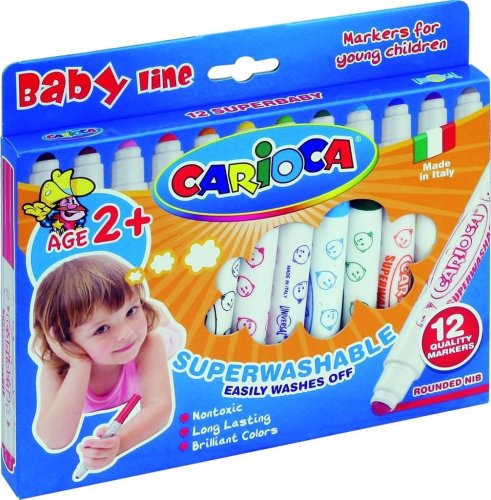 Flamastry Maxi Baby 12 kolorów bls CARIOCA