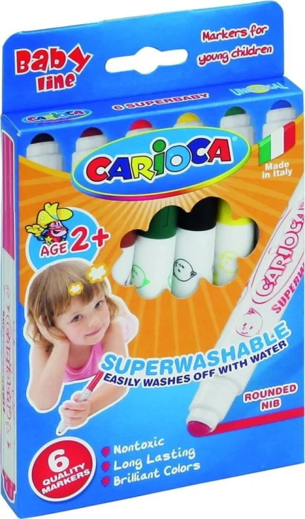 Flamastry Maxi Baby 6 kolorów bls CARIOCA