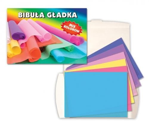 Bibuła gładka teczka 20 kolorów (10szt)