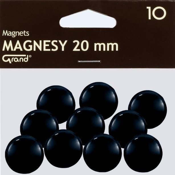 Magnes 20mm czarny 10szt GRAND
