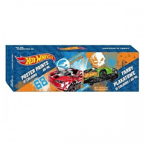 Farby plakatowe Hot Wheels 12 kolorów