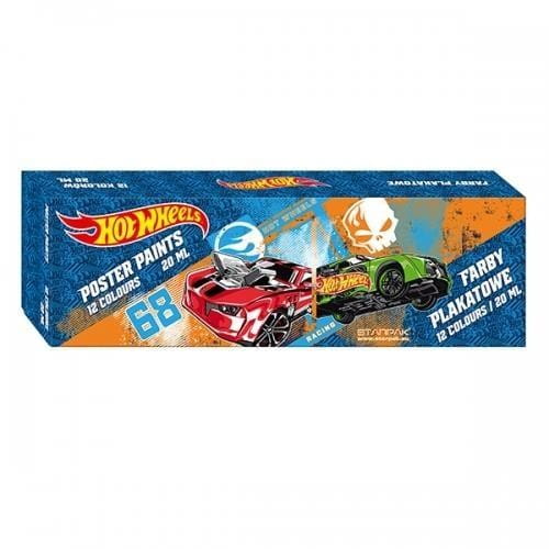 Farby plakatowe Hot Wheels 12 kolorów