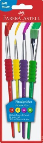 Pędzle szkolne 4 sztuki FABER CASTELL