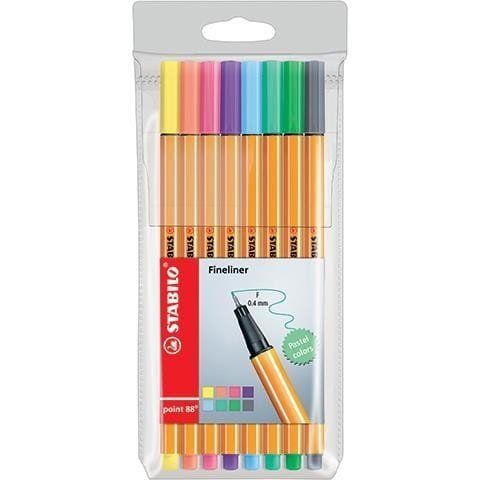 Cienkopis Point 88 pastel 8 kolorów etui STABILO