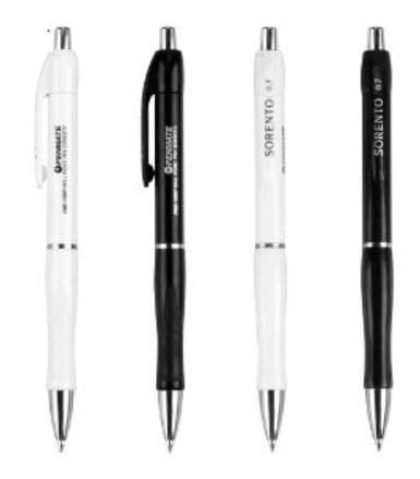 Długopis Sorento Black&White niebieski (24szt)