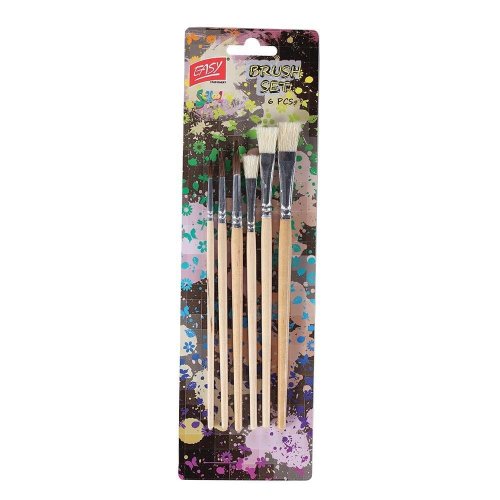 Pędzelki 6-2 mix 6 sztuk EASY