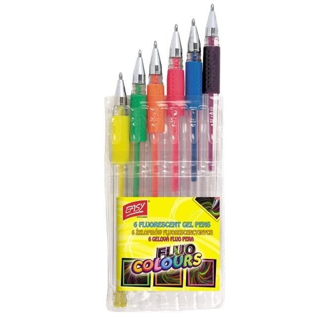 Długopis żelowy Fluo 6 kolorów EASY