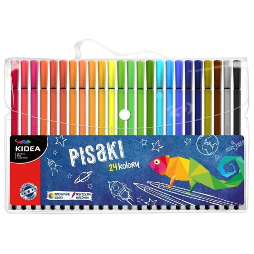 Pisaki w etui 24 kolory KIDEA