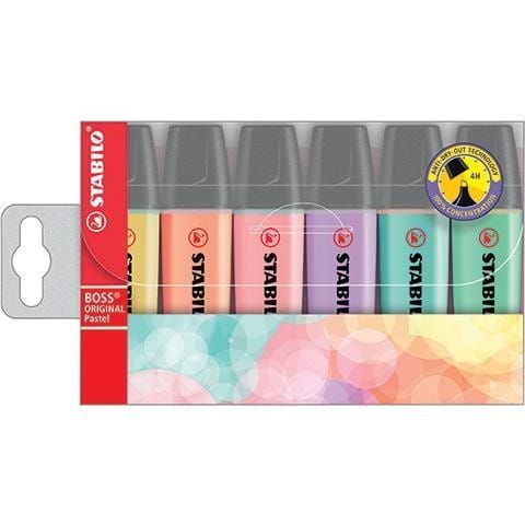 Zakreślacz Boss pastel etui 6 kolorów STABILO