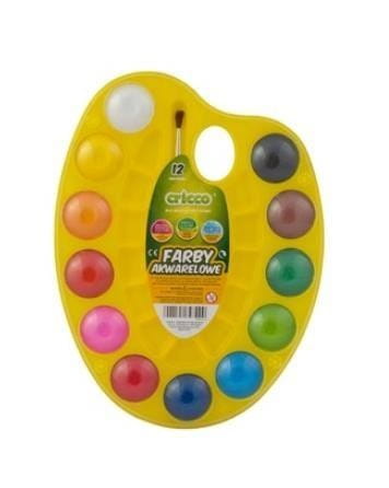 Farby akwarelowe paleta 12 kolorów CRICCO