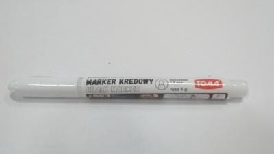 Marker kredowy 1,5 mm biały TOMA