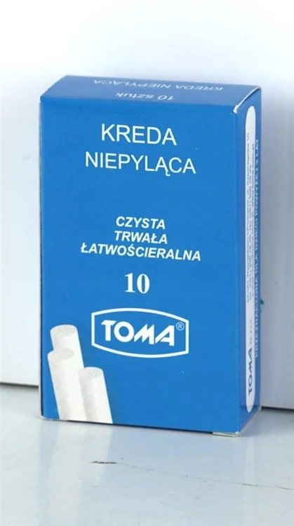 Kreda szkolna niepyląca biała 10 szt TOMA