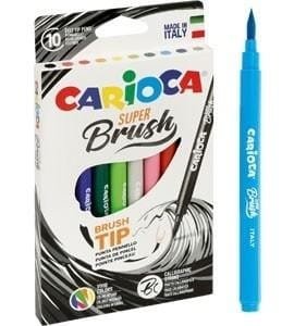 Pisaki Brush Tip 10 kolorów CARIOCA