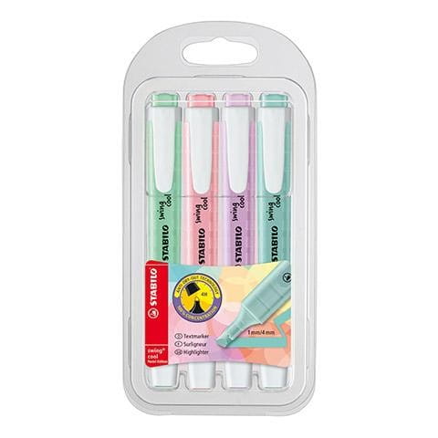 Zakreślacz Swing Cool etui 4 kolory Pastel STABILO