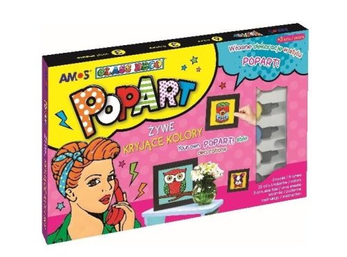 Farby witrażowe Glass Deco 6 kolorów PopArt AMOS