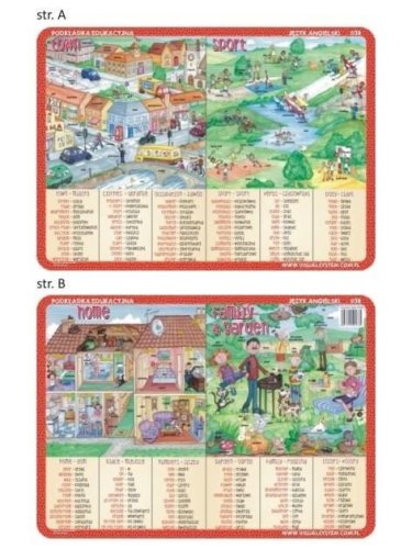 Podkładka edu. 038 - Town, sport, home, family