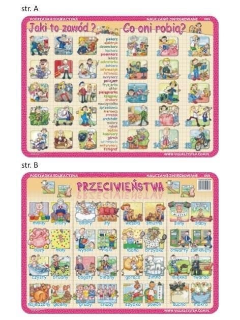 Podkładka edu. 006 - Przeciwieństwa, zawody, co...