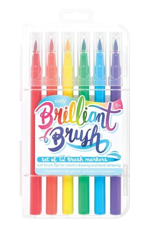 Flamastry pędzelkowe Brilliant Brush 12 kolorów