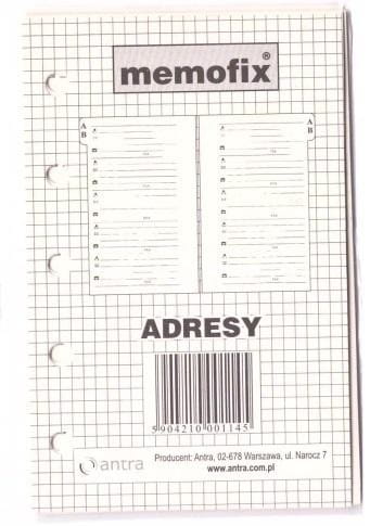 Wkład do organizera MEM/M Adresy ANTRA