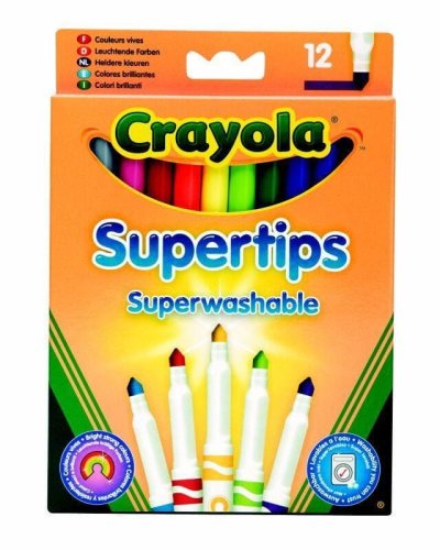 Flamastry zmywalne grube i cienkie 12 kol CRAYOLA