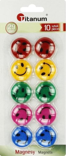 Magnesy do tablic 29mm 10szt emotikony