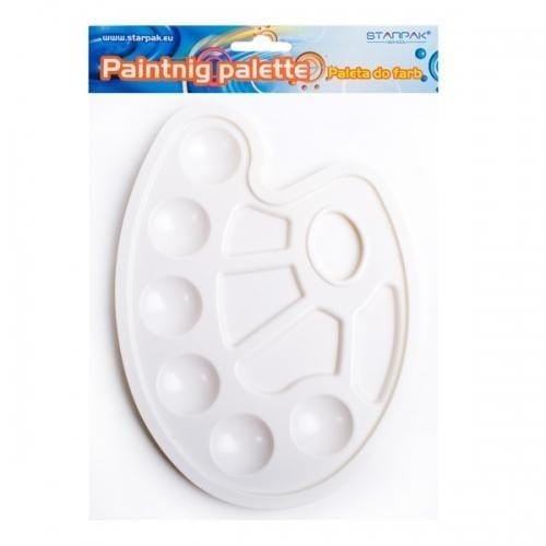 Paleta do farb owalna biała 30cm