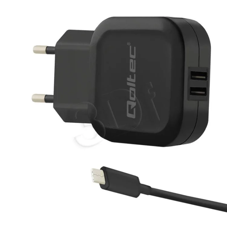 Ładowarka sieciowa Qoltec 50188 (3400 mA; 17W; USB, USB typ C)